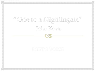 Реферат: Ode To Nightingale By Keats Essay Research
